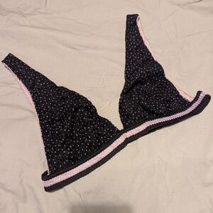 Free People Black With Polka Dot Bralette